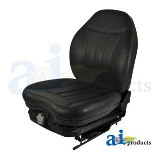 HIS361W - High Back Industrial Seat W/ Suspension, Slide Track, Blk