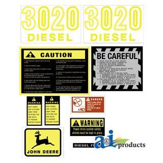 JD412S - Hood Decal Set