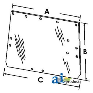 L36606 - Glass, Rear, used w/ Gas Strut