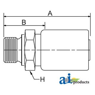 M-BSPP-06-08 - (HC-M-BSPP) Male BSP Parallel Pipe - Rigid - Strai