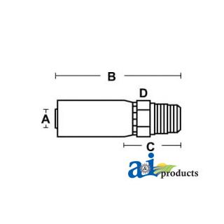 M-BSPT-08-08 - (HC-M-BSPT) Male BSP Taper Pipe - Rigid - Straigh
