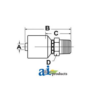 MB-04-04-W - (HW-MB) Straight Thread O-Ring Connector
