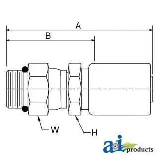 MBX-04-05 - (HC-MBX) Male Boss O-Ring - Swivel