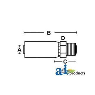 MF-08-12 - Hose End, Male Seal-LOK