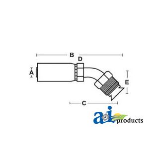 MIX45-06-08 - (HC-MIX45) Male Inv. SAE 45