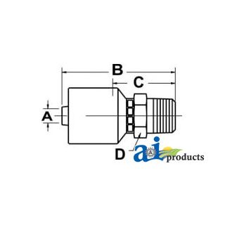 MP-06-04-W - (HW-MP) Male NPTF Pipe Connector