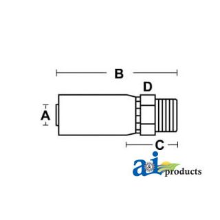 MT-12-16 - Hc-Mt Flareless Compression Sae J514