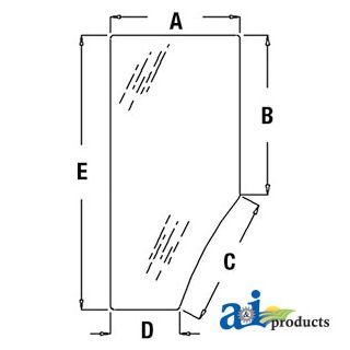 R131163 - Glass, Door (LH)