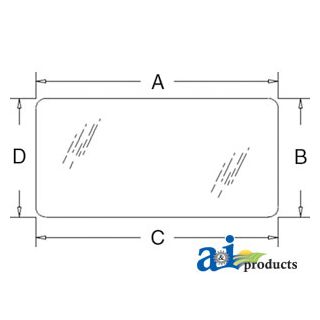 R201481 - Glass, Rear, Lower; Tinted