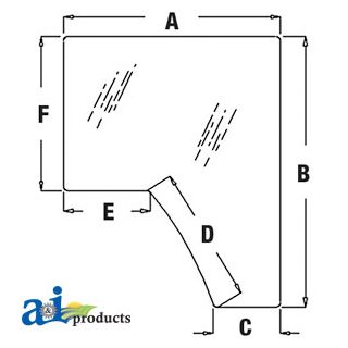 R208587 - Glass, Side, Stationary Rh - Tinted