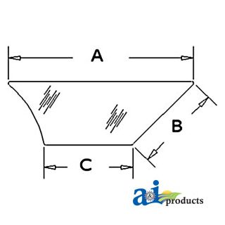 R52884 - Glass, Door, Lower (RH)
