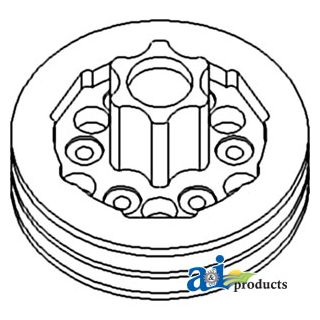 R90332 - Pulley, Fan Drive (Double Groove)