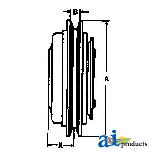 RE10975 - Clutch - Nippondenso (1 Groove, 5.75 Pulley)