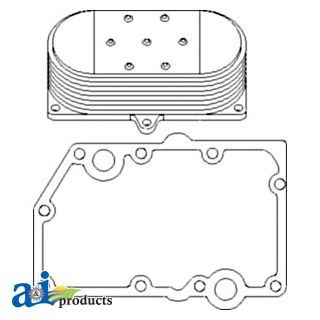 RE59298 - Cooler, Engine Oil, w/ Gaskets, 9 Plate