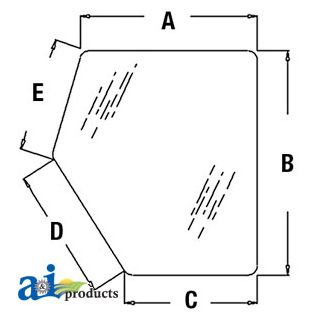 T133334 - Glass, Door, Lower (RH)