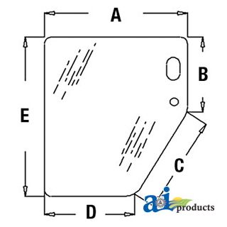 T133336 - Glass, Door, Lower (LH)