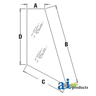 T164705 - Glass, Rear, Corner (RH)