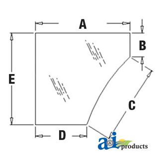 T165158 - Glass, Door, Lower (RH)