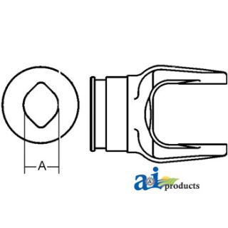 W019519 - Inboard Yoke, used w/ 2a & 2aG Profile Tubing