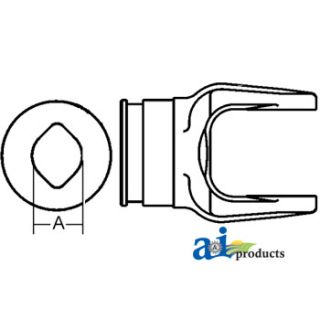 W040456-A - Inboard Yoke, used w/ Oa & OaG Profile Tubing