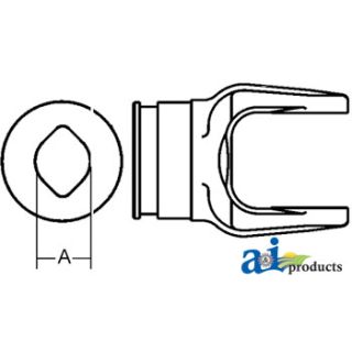 W041065-A - Inboard Yoke, used - Ov, OvGA OvGEH Profile Tubing