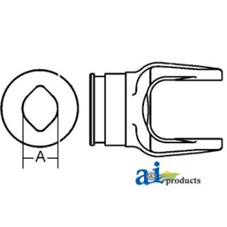 W041068-A - Inboard Yoke, used w/ 1 & 1G Inner Profile Tubing