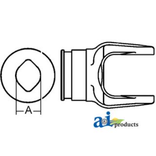 W041318 - Inboard Yoke, used w/ 1 & 1G Outer Profile Tubing