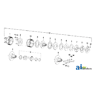 W317807 - Implement Flange W/ Male Pilot, 2500 Series