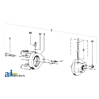 W335824 - Hub, Kb61/20 Radial Pin Clutch, 1 3/8" 6 Spline, 56mm Radius, M10 Bolt Hole