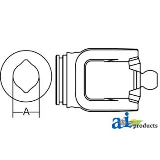 W366862 - Inboard Yoke, used w/ 1bGA Inner Profile Tubing