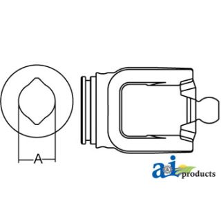 W366885-A - Inboard Yoke, used w/ OvGA Inner Profile Tubing