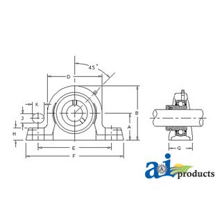 WGPZ18-I - Pillow Block Assembly W/ Lock Collar, Re-Lubricatable