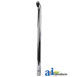ZNL89025C - Chrome Exhaust Stack, Curved