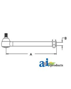 1028264M91 - Tube, Inner w/ ball joint end (RH)	