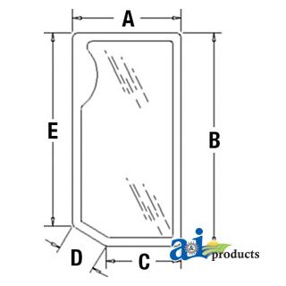 82001923 - Glass, Front, Lower (LH)