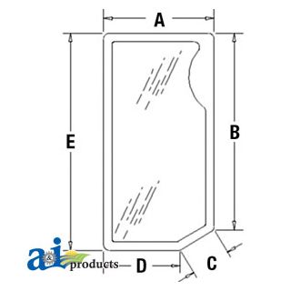 82001924 - Glass, Front, Lower (RH)
