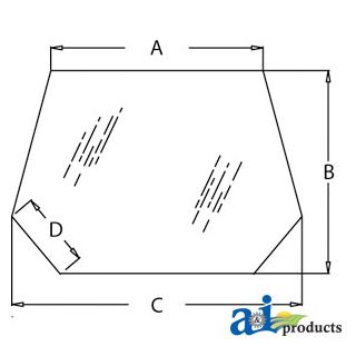 82852200 - Glass, Rear, Upper