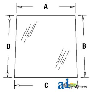 V91632 - Glass, Rear, Upper